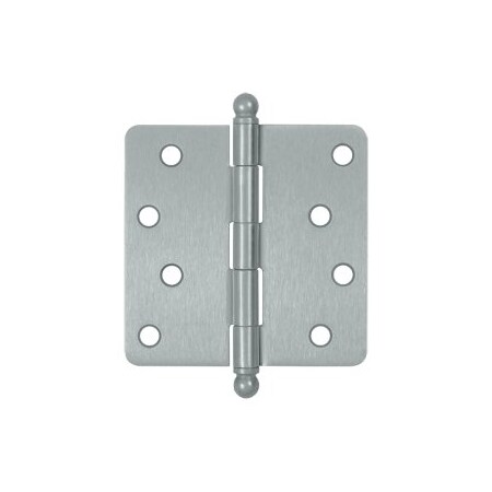 Deltana S44R426D-BT 1/4 Radius Ball Tip Door Hinge Brushed Chrome, 10PK S44R426D-BT-XCP10